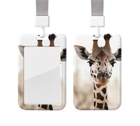 Porte-badge avec lanière étanche en forme de girafe - Pour homme et femme - Pour le travail, le bureau, les médecins, les infirmières