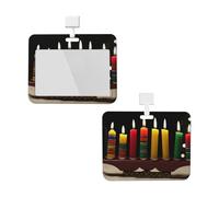 Porte-badge avec lanière - Protection étanche pour carte d'identité avec fenêtre transparente - Bougies Kwanzaa pour homme et femme - Pour le travail, le bureau, les médecins, les infirmières