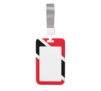 Porte-badge avec motif drapeau de la Trinité-et-Tobago. Porte-badge coulissant avec cordon, étui imprimé pour carte d'identité professionnelle