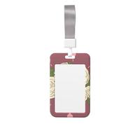 Porte-badge avec motif rose d'amour - Matériau ABS durable - Affichage transparent - Convient pour le bureau, un événement, une réunion, une identification facile.