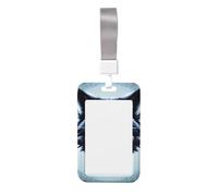 Porte-badge avec tête de loup féroce. Porte-badge coulissant avec cordon, étui imprimé pour carte d'identité professionnelle