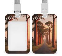 Porte-badge Avenue of The Baobabs imprimé vertical pour bureau, école, carte d'identité, carte de proximité, permis de conduire et carte d'identité