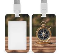 Porte-badge, boussole nautique avec cordon amovible, étanche, pour bureau, lieu de travail