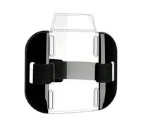 Porte-Badge Bras Pour Hommes Manchette Transparente | Brassard Porte-Carte avec Sangle Élastique Réglable et Boucle pour le Ski, les Sports de Montagne, le Rafting et les Noir