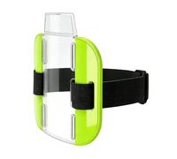 Porte-Badge Bras Pour Hommes Manchette Transparente | Brassard Porte-Carte avec Sangle Élastique Réglable et Boucle pour le Ski, les Sports de Montagne, le Rafting et Jaune Fluo