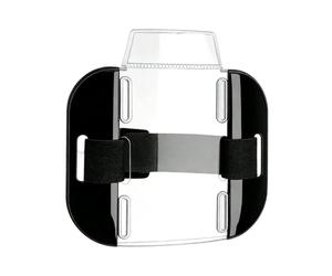 Porte-Badge Bras Pour Hommes Manchette Transparente | Brassard Porte-Carte avec Sangle Élastique Réglable et Boucle pour le Ski, les Sports de Montagne, le Rafting et les Noir