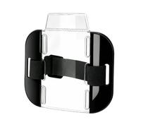 Porte-Badge Brassard Manchette Transparente | Porte-Ticket de Bras Imperméable Avec Sangle Élastique Réglable Et Boucle pour le Ski, les Sports de Montagne, le Noir