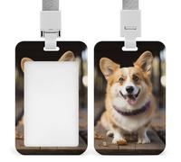 Porte-badge Corgi avec cordon amovible, étanche, pour bureau, lieu de travail
