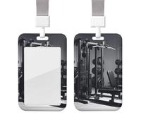 Porte-badge coulissant avec cordon, étui de protection avec fenêtre transparente, porte-badge vertical pour cartes d'identité et de crédit, idéal pour le matériel de gym, le personnel infirmier et le