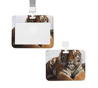 Porte-badge coulissant avec cordon, étui de protection pour carte avec fenêtre transparente, vertical pour carte de crédit, porte-badge Big Tiger pour infirmières et fournitures de bureau