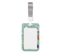 Porte-badge coulissant avec cordon, étui imprimé pour carte d'identité de travail