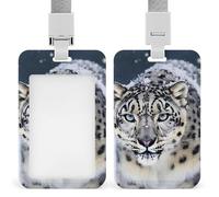 Porte-badge coulissant avec fenêtre transparente et lanière amovible en plastique rigide étanche pour carte d'infirmière et enseignant