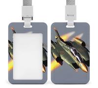 Porte-badge coulissant avec fenêtre transparente pour carte d'identité de chasseurs de jet pour permis de conduire de bureau et laissez-passer