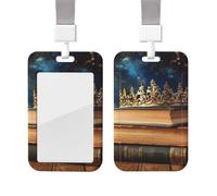 Porte-badge coulissant avec lanière - Étui de protection en plastique avec fenêtre transparente - Porte-badge vintage pour infirmière, médecin, fournitures de bureau