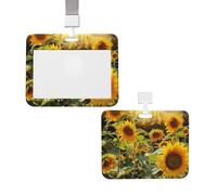 Porte-badge coulissant avec lanière - Étui de protection en plastique avec fenêtre transparente - Pour carte d'identité, de crédit, porte-nom - Pour infirmière, médecin, fournitures de bureau
