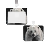 Porte-badge coulissant avec lanière - Étui de protection en plastique avec fenêtre transparente pour carte d'identité, de crédit, porte-badge pour infirmière, médecin, fournitures de bureau
