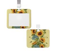 Porte-badge coulissant avec lanière - Étui de protection en plastique avec fenêtre transparente - Pour carte d'identité, de crédit, porte-nom - Pour infirmière, médecin, fournitures de bureau