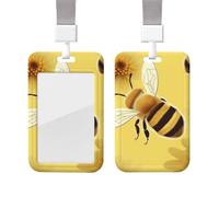 Porte-badge coulissant avec lanière - Étui de protection en plastique avec fenêtre transparente - Pour carte d'identité, de crédit, étiquette nominative, pour infirmière, médecin, fournitures de