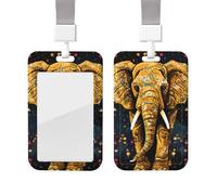 Porte-badge coulissant avec lanière - Étui de protection en plastique avec fenêtre transparente - Pour carte d'identité, de crédit, étiquette abstraite - Pour infirmière, médecin, fournitures de