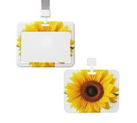 Porte-badge coulissant avec lanière - Étui de protection en plastique avec fenêtre transparente pour carte d'identité, de crédit, porte-badge isolé pour infirmière, médecin, fournitures de bureau
