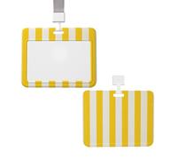 Porte-badge coulissant avec lanière - Étui de protection en plastique avec fenêtre transparente pour carte d'identité, de crédit, étiquette nominative, porte-badge pour infirmière, médecin