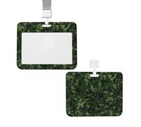 Porte-badge coulissant avec lanière - Étui de protection en plastique avec fenêtre transparente - Pour carte d'identité, de crédit, porte-badge - Camouflage numérique - Pour infirmière, médecin