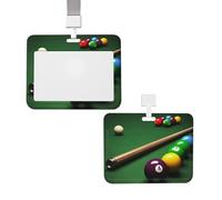 Porte-badge coulissant avec lanière - Étui de protection en plastique avec fenêtre transparente - Pour carte d'identité, de crédit, de billard - Fournitures de bureau
