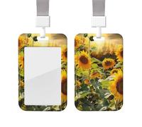 Porte-badge coulissant avec lanière - Étui de protection en plastique avec fenêtre transparente - Pour carte d'identité, de crédit, porte-nom - Pour infirmière, médecin, fournitures de bureau