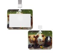 Porte-badge coulissant avec lanière - Étui de protection en plastique avec fenêtre transparente - Pour carte d'identité, de crédit, porte-badge amusant pour infirmière, médecin, fournitures de bureau