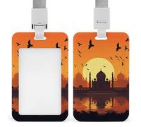 Porte-badge coulissant avec lanière - Porte-badge en forme de silhouette d'oiseaux de construction - Protecteur de carte avec fenêtre transparente pour étiquette d'identité, pour le travail, le bureau
