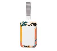 Porte-badge coulissant caméléon rayé noir et blanc en plastique rigide pour cartes de travail pour infirmières et bureau