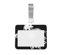 Porte-badge coulissant effrayant en plastique rigide pour cartes de travail pour infirmières et bureau