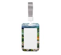 Porte-badge coulissant en plastique dur Rolling Hills Daisy Fields pour infirmières et bureau