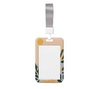 Porte-badge coulissant en plastique rigide avec chapeau blanc abstrait pour femme, style bohème, pour infirmières, bureau