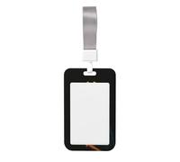 Porte-badge coulissant en plastique rigide avec couronne d'oiseau turquoise pour infirmières et bureau