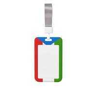 Porte-badge coulissant en plastique rigide avec drapeau de la Guinée équatoriale - Pour infirmières et bureaux