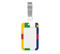 Porte-badge coulissant en plastique rigide avec drapeau de la République centrafricaine pour cartes de travail, porte-nom pour infirmières, bureau