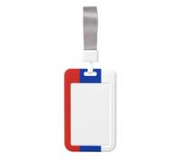Porte-badge coulissant en plastique rigide avec drapeau de la Russie pour infirmières et bureau