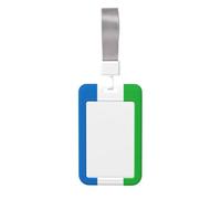 Porte-badge coulissant en plastique rigide avec drapeau de la Sierra Leone pour cartes de travail pour infirmières et bureau