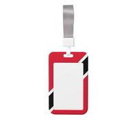 Porte-badge coulissant en plastique rigide avec drapeau de la Trinité-Tobago pour infirmières et bureau