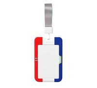 Porte-badge coulissant en plastique rigide avec drapeau de Los Altos pour infirmières et bureau