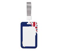 Porte-badge coulissant en plastique rigide avec drapeau des îles Vierges britanniques, étui de protection pour cartes de travail, porte-nom pour infirmières, bureau