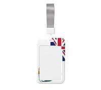 Porte-badge coulissant en plastique rigide avec drapeau du Territoire britannique de l'Antarctique pour le travail des infirmières