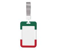 Porte-badge coulissant en plastique rigide avec drapeau mexicain pour cartes de travail pour infirmières et bureau