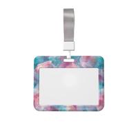 Porte-badge coulissant en plastique rigide avec fragments de cristal pastel pour infirmières et bureau