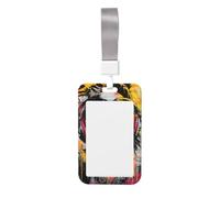 Porte-badge coulissant en plastique rigide avec graffiti pour fille