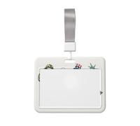 Porte-badge coulissant en plastique rigide avec inscription « Four Geese in 4th of July Outfits » pour infirmières et bureau