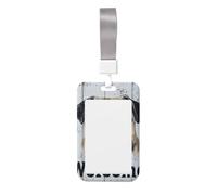 Porte-badge coulissant en plastique rigide avec inscription « Welcome on Wood Board » - Pour infirmières et bureaux