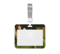 Porte-badge coulissant en plastique rigide avec inscription « Woman Lying On The Green Sofa I » - Pour infirmières et bureau