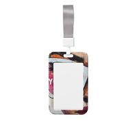 Porte-badge coulissant en plastique rigide avec inscription « You are Art Woman with Glasses Graffiti » pour infirmières et bureau